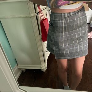 Plaid mini skirt